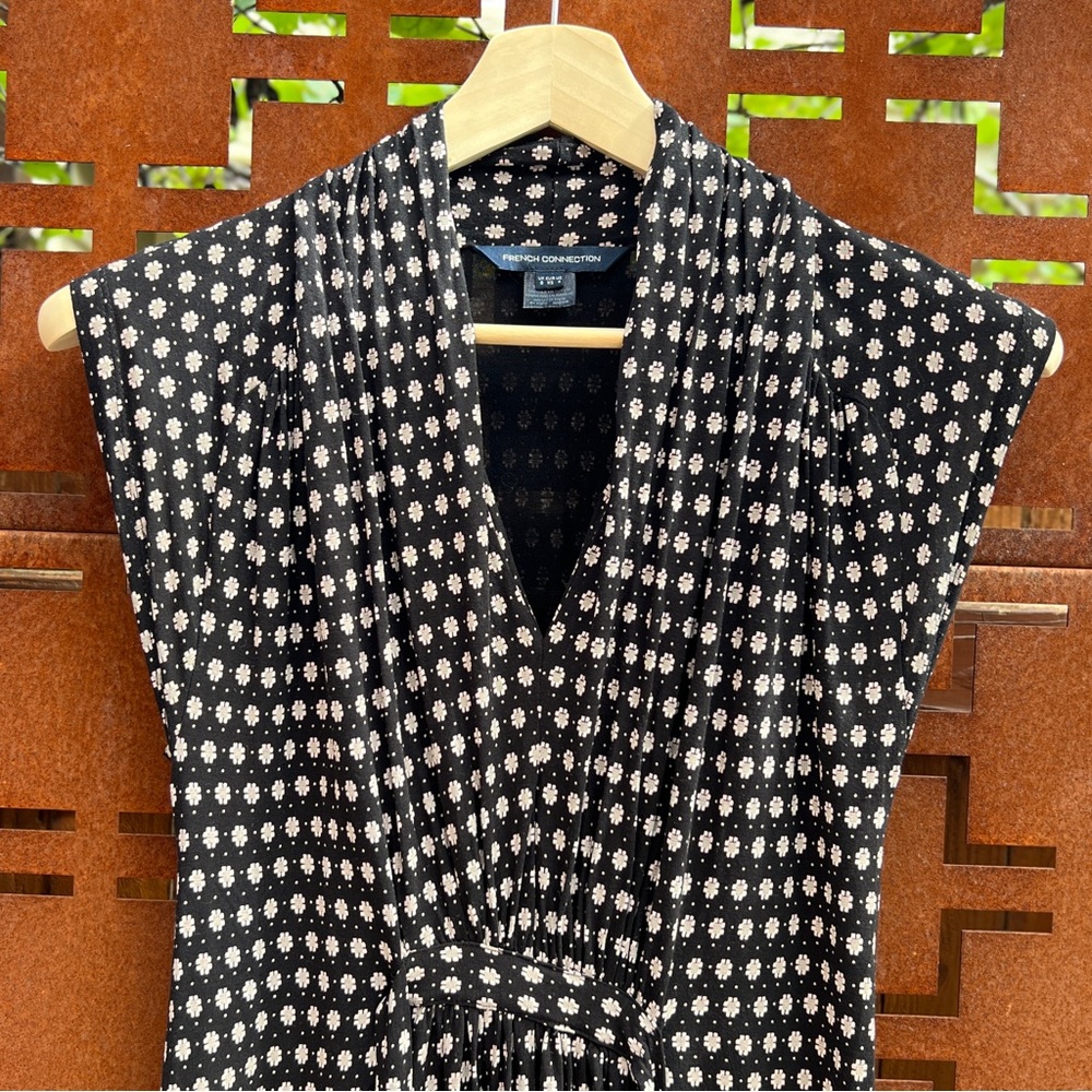 French Connection Black and White Knit Dress